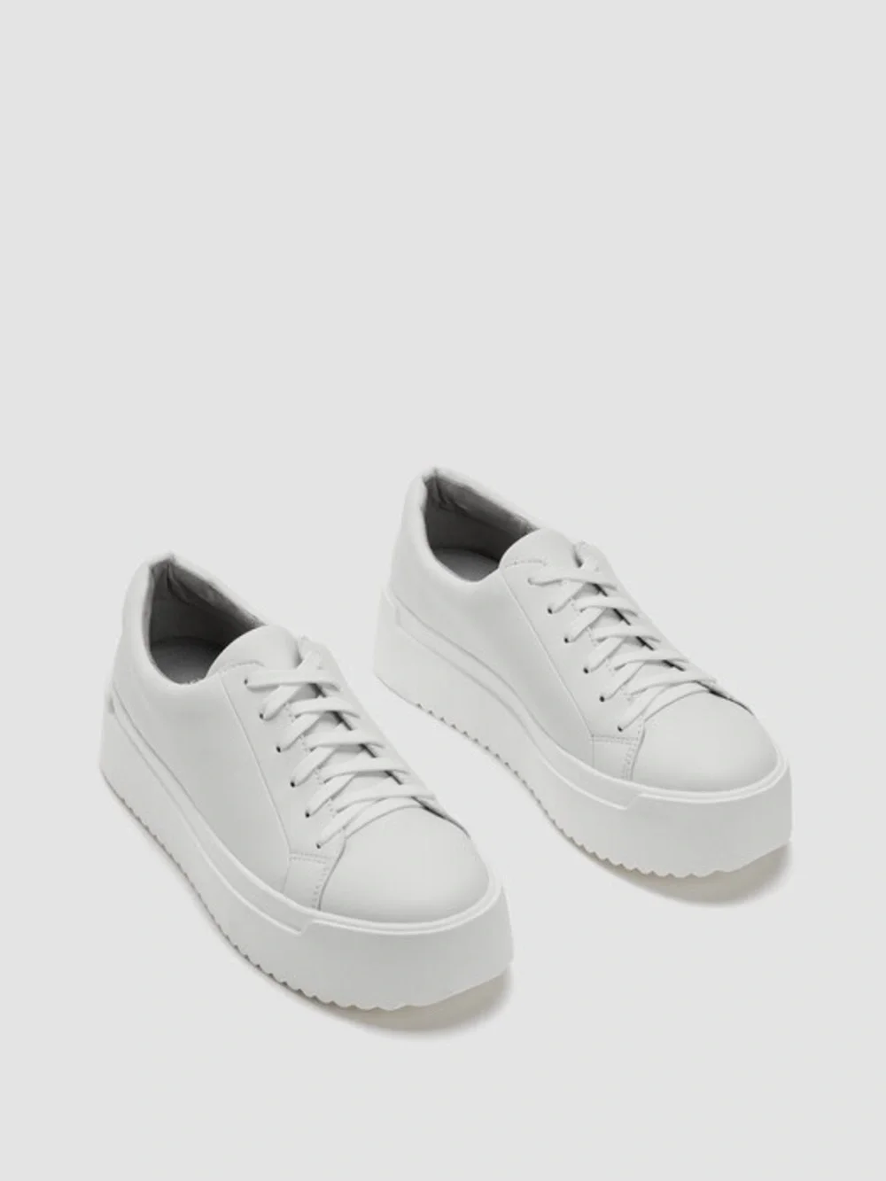 Eileen Fisher Monde White Platform Lace-Up Sneakers